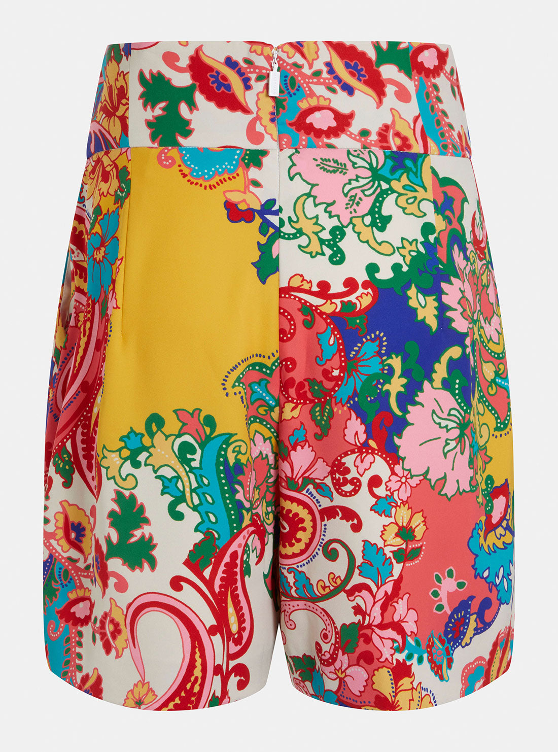 GUESS Women's Marciano Print Blissful Paisley High-Rise Shorts 2GGD089526Z Back Ghost View