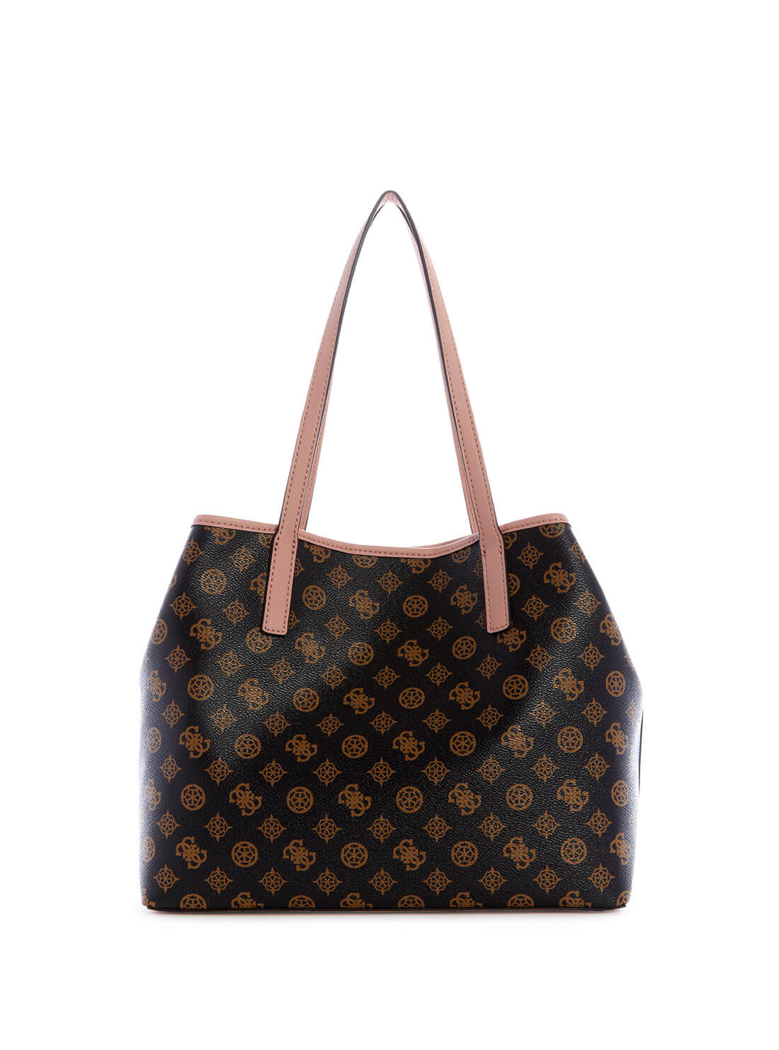 GUESS Womens Mocha Logo Multi Vikky Tote Back View