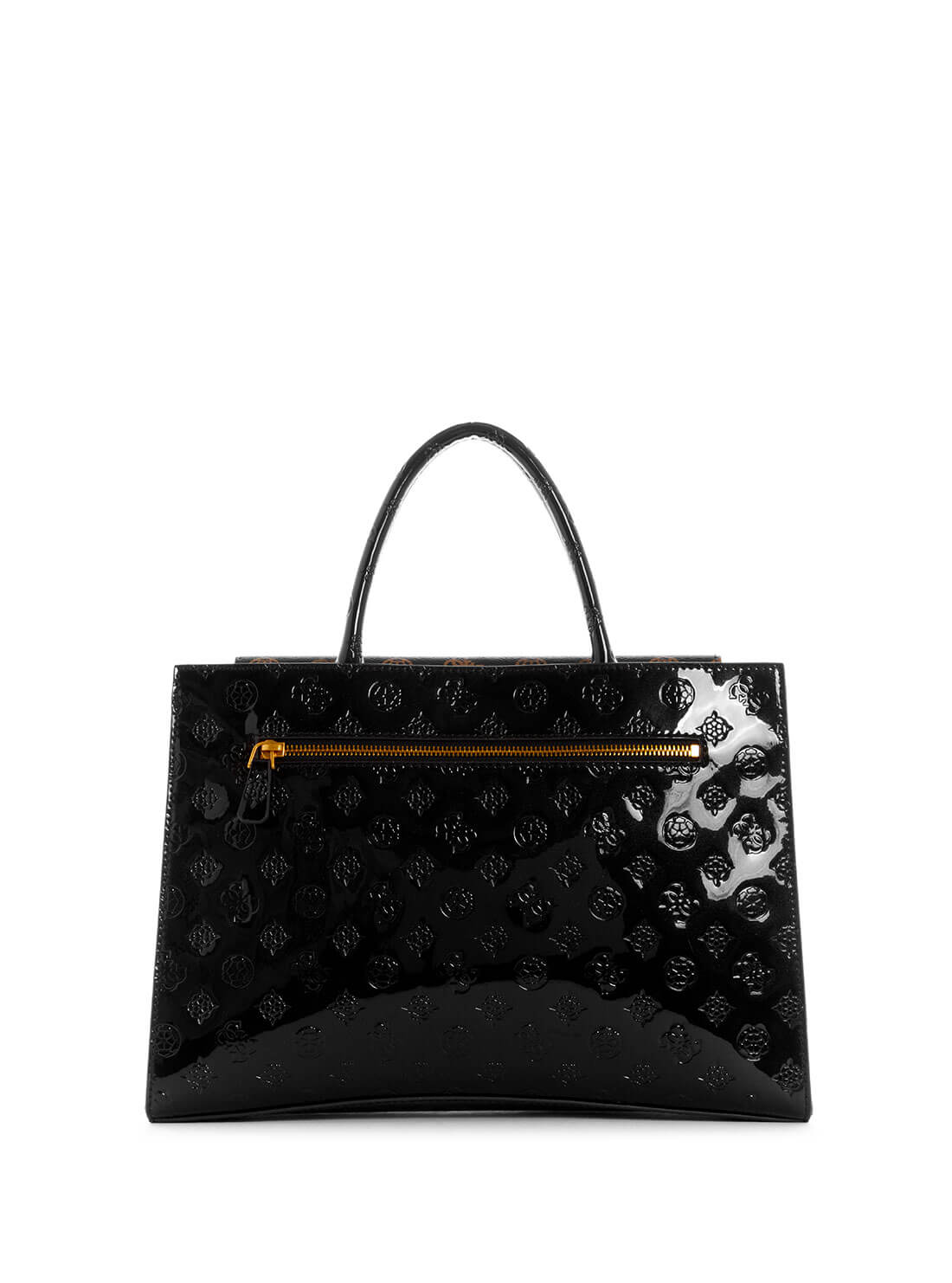 GUESS Womens Mocha Black  Zira High Society Satchel TA848406 Back View