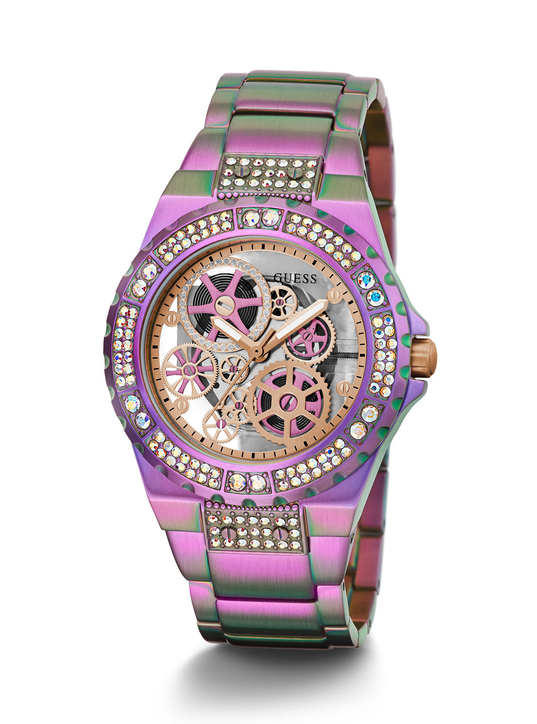 GUESS Womens Multi Iridescent Reveal Watch GW0302L3 Angle View