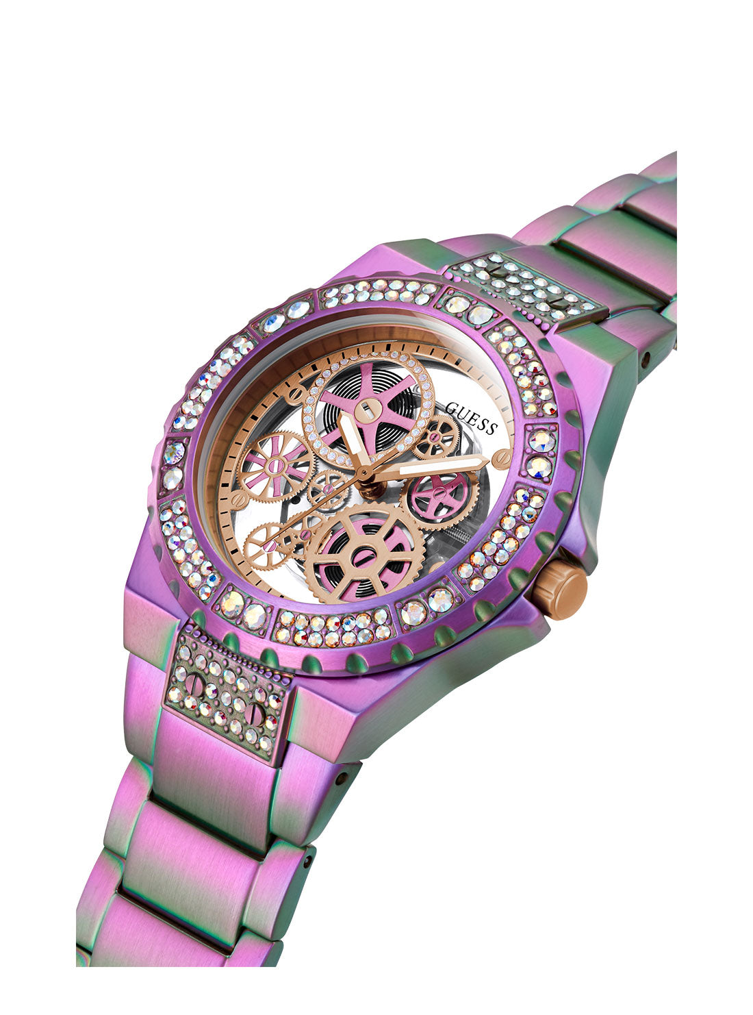 GUESS Womens Multi Iridescent Reveal Watch GW0302L3 Front Side View