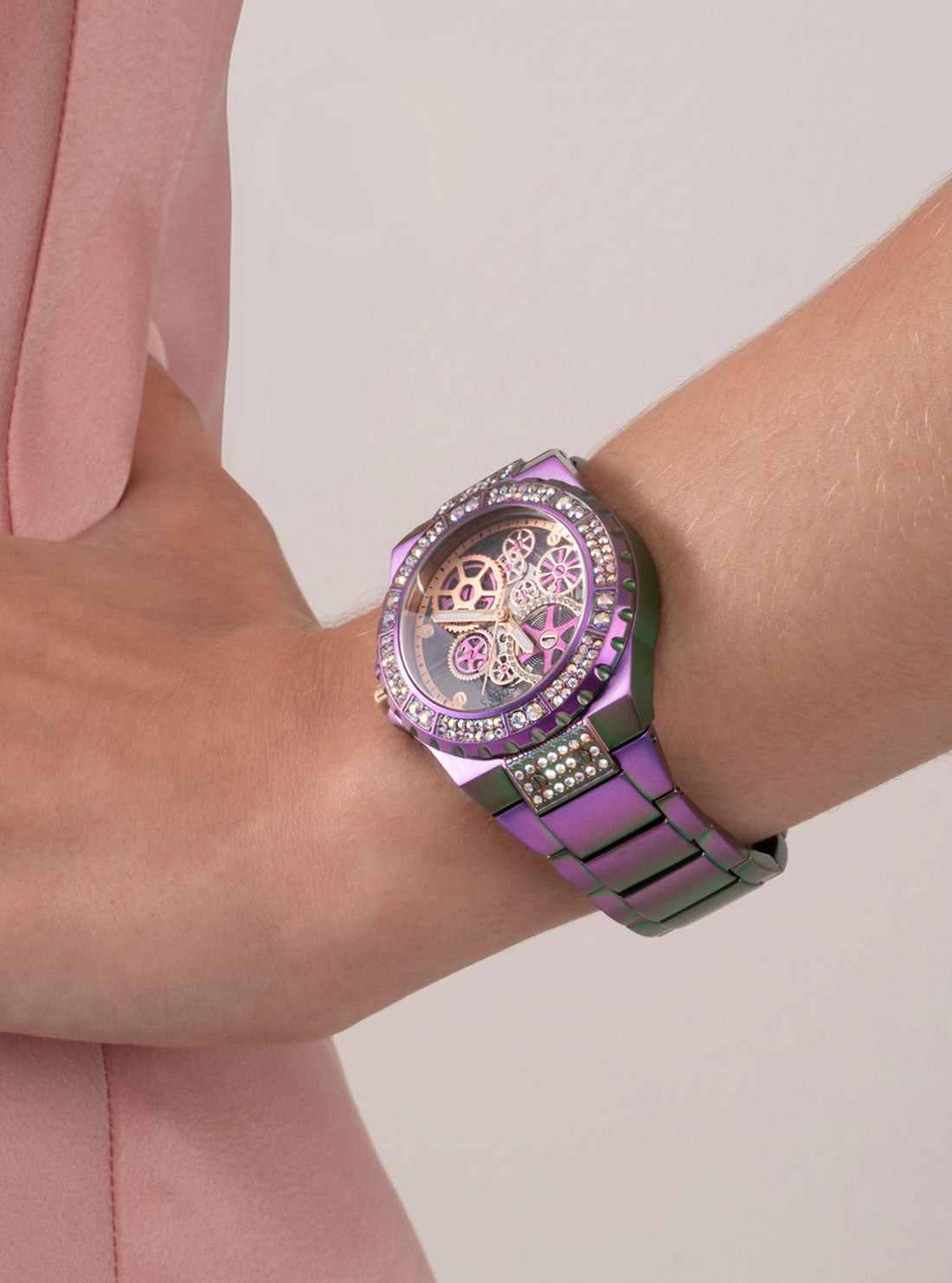 GUESS Womens Multi Iridescent Reveal Watch GW0302L3 Model View