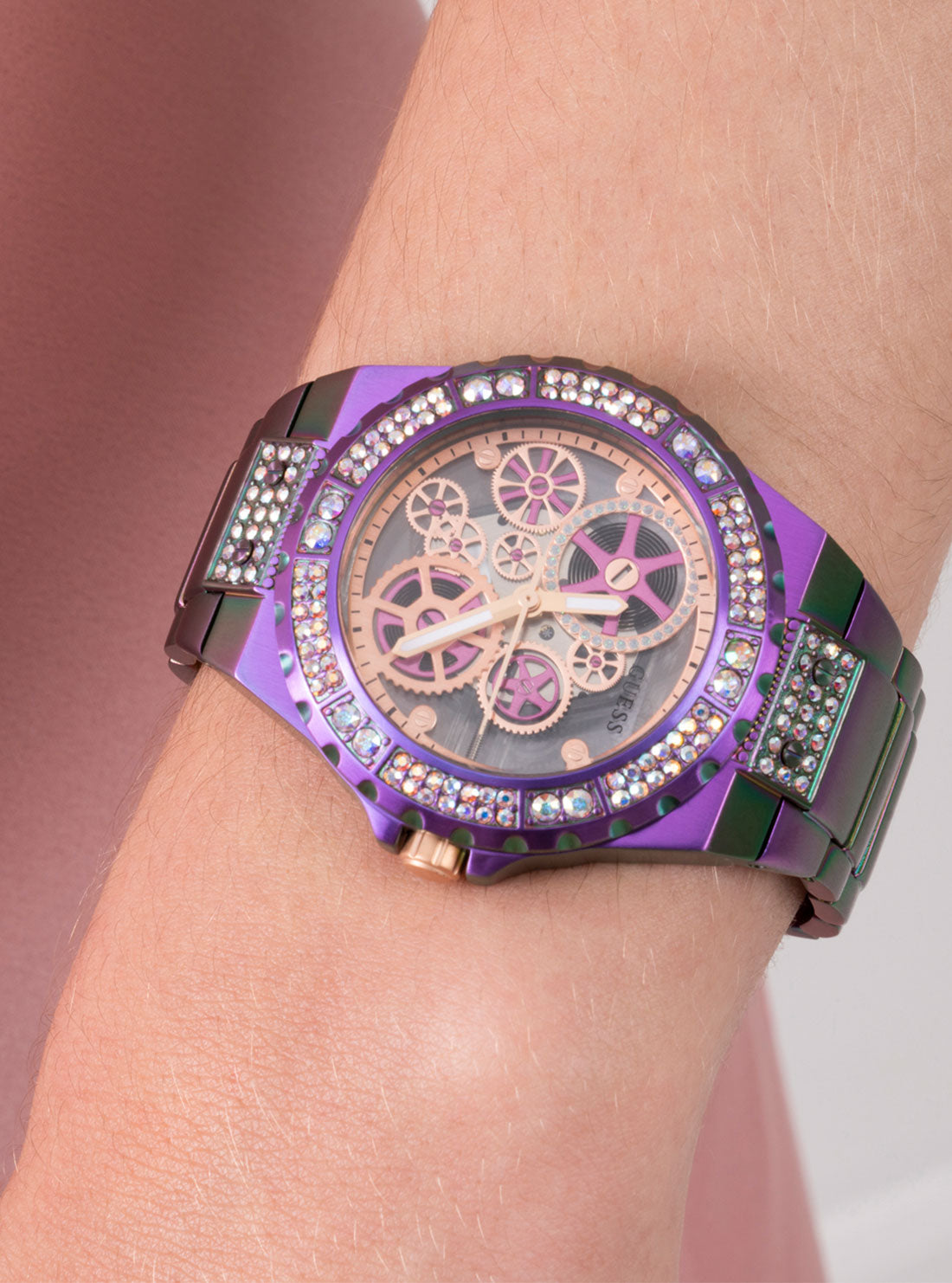 GUESS Womens Multi Iridescent Reveal Watch GW0302L3 Wrist View