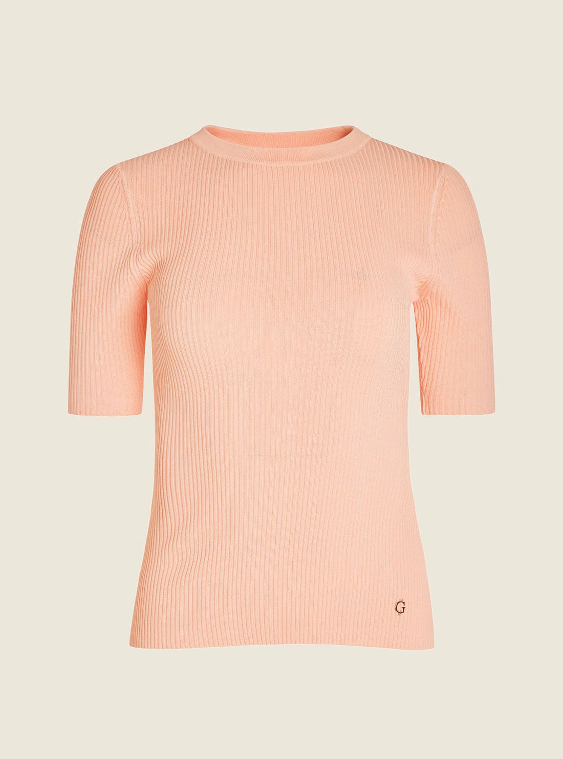 GUESS Womens Pink Eliane Knit Top W2GR08Z2U00 Ghost Front View