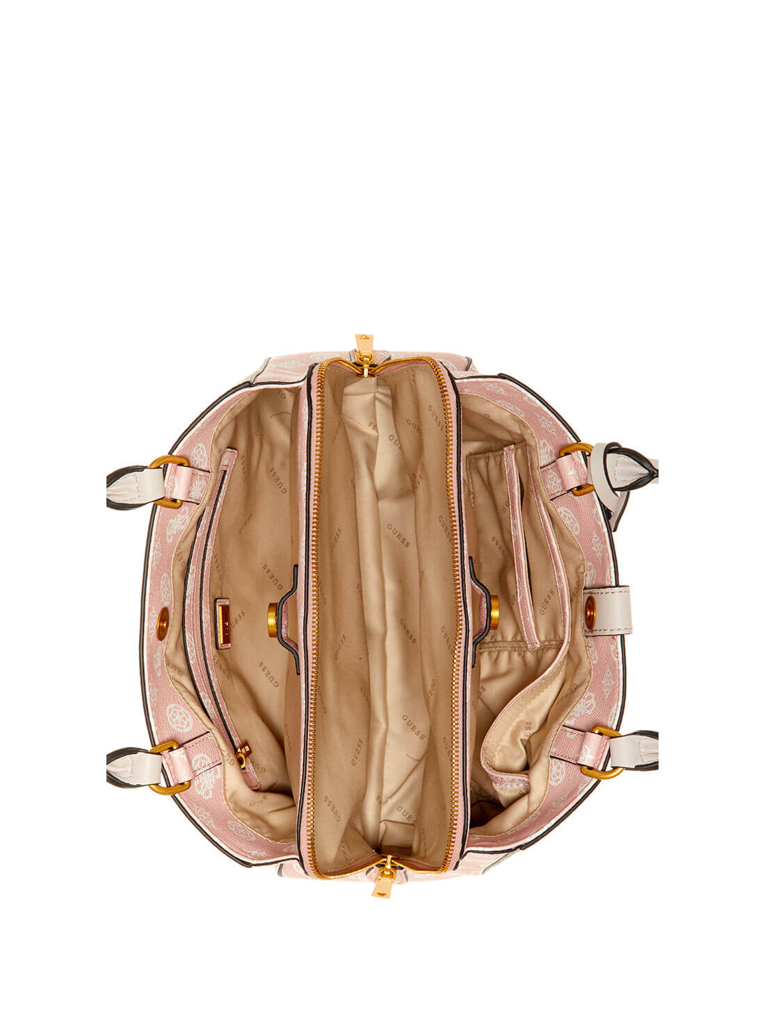 GUESS Womens  Pink Briana Girlfriend Satchel PA848906 Inside View