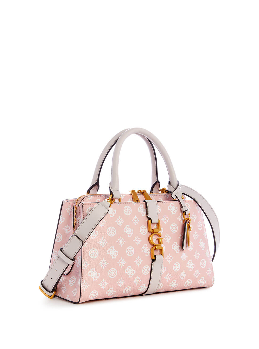 GUESS Womens  Pink Briana Girlfriend Satchel PA848906 Front Side View
