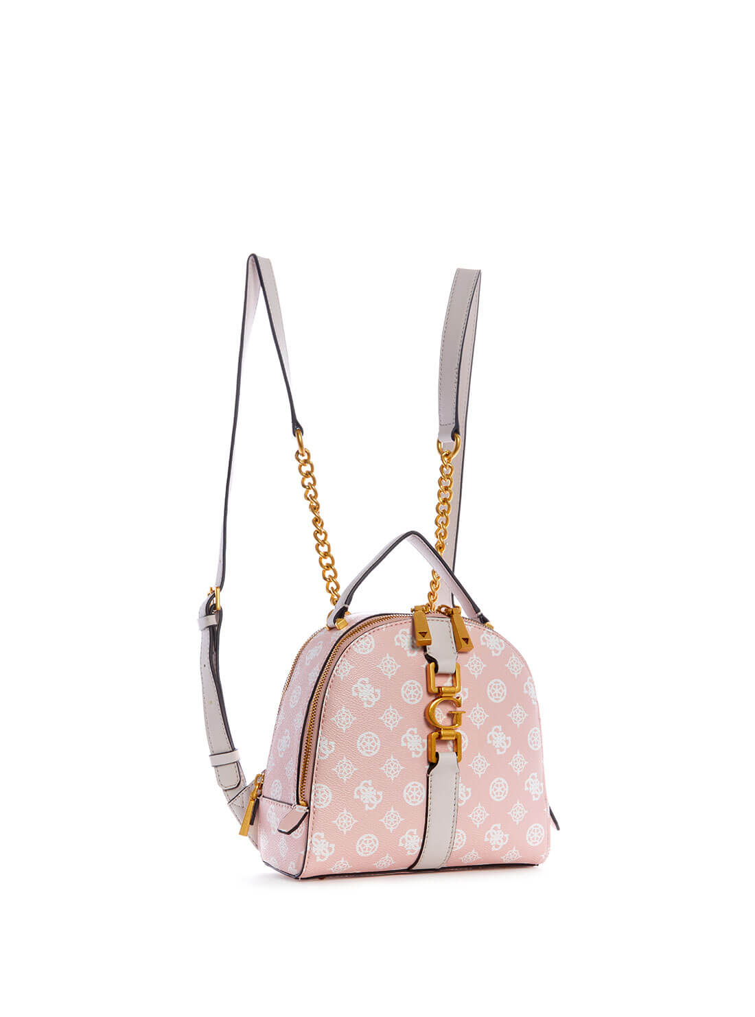 GUESS Womens  Pink Briana Logo Backpack PA848932 Front Side View