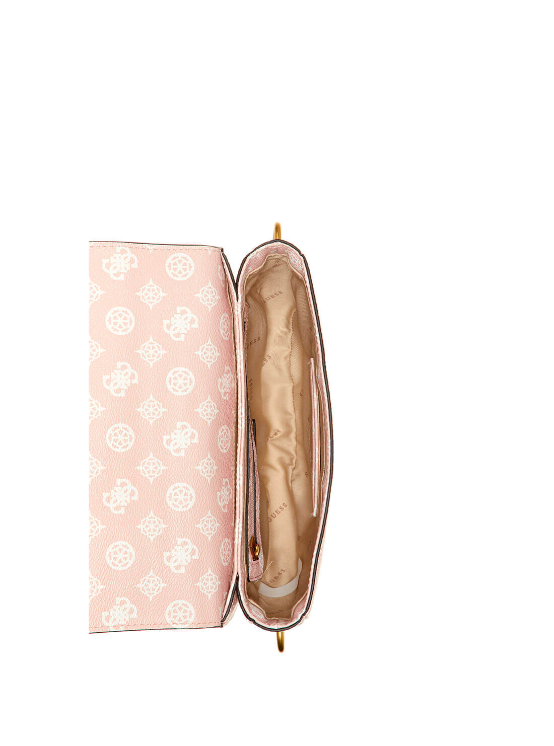 GUESS Womens  Pink Danna Logo Saddle Bag PA842019 Inside View