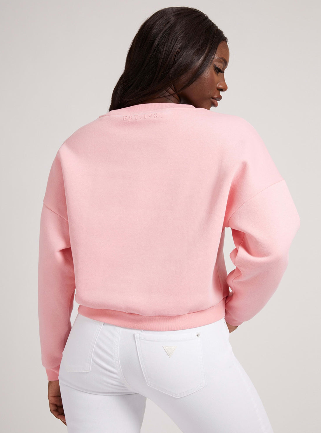 GUESS Eco Pink Juliane Logo Jumper W2RQ00K9Z21 Back View