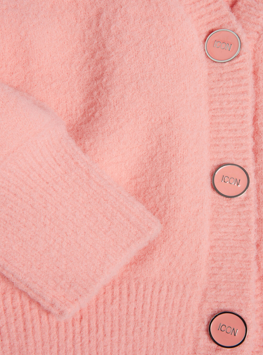 GUESS Womens Blush Pink Maddie Knit Cardigan W2RR16Z2YA0 Button Detail View