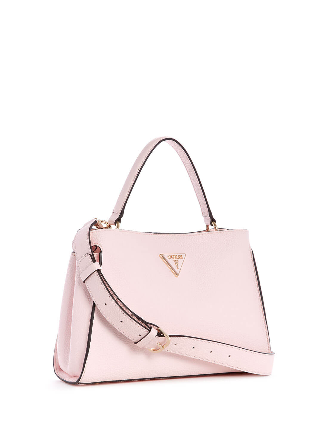 GUESS Womens Powder Pink Downtown Chic Turnlock Satchel VG838505 Side View