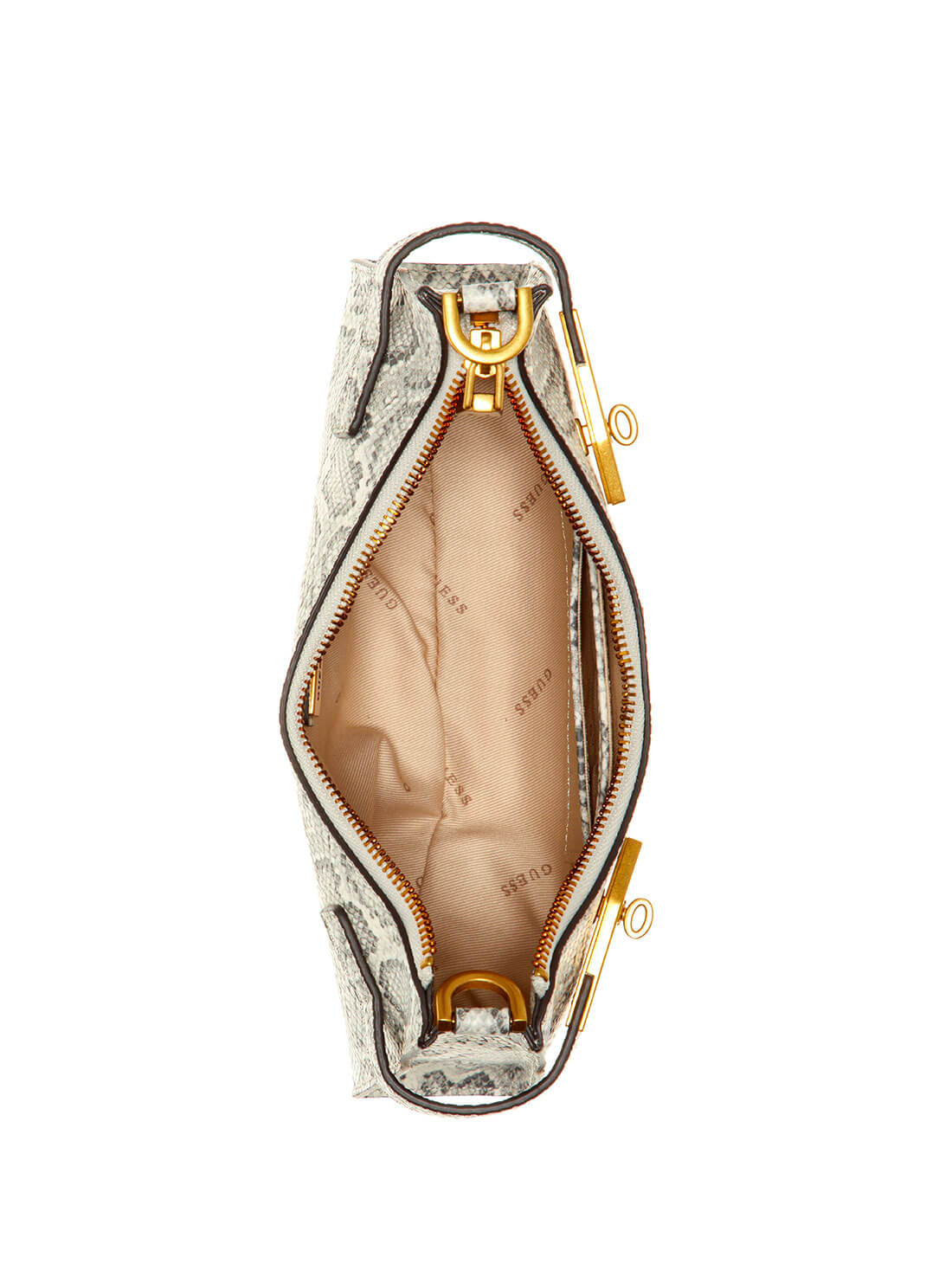 GUESS Womens Python Zadie Shoulder Bag Inside View