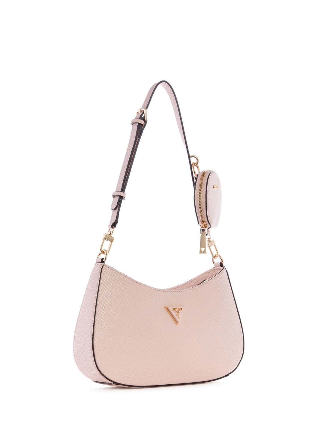 GUESS Womens Rose Pink Alexie Shoulder Bag VG841618 Side View