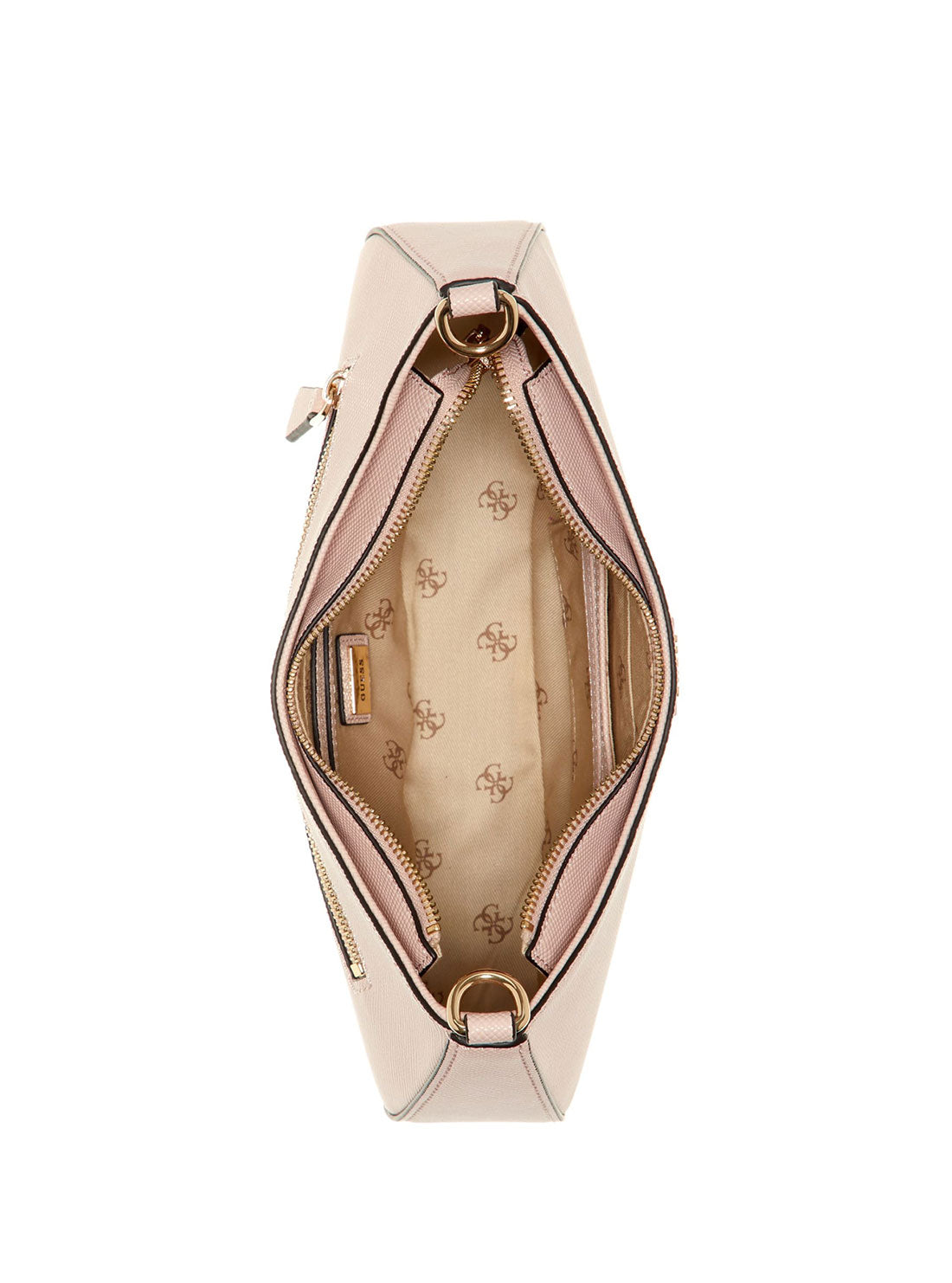 GUESS Womens Rose Pink Alexie Shoulder Bag VG841618 Inside View