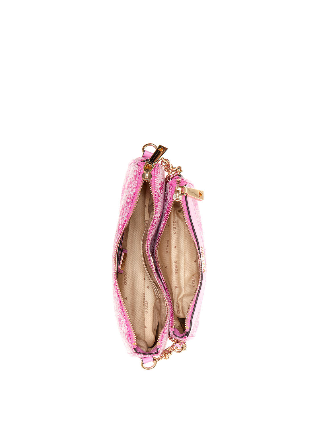 GUESS Womens  Hot Pink Kasinta Pouch Crossbody Bag JG840570 Inside View