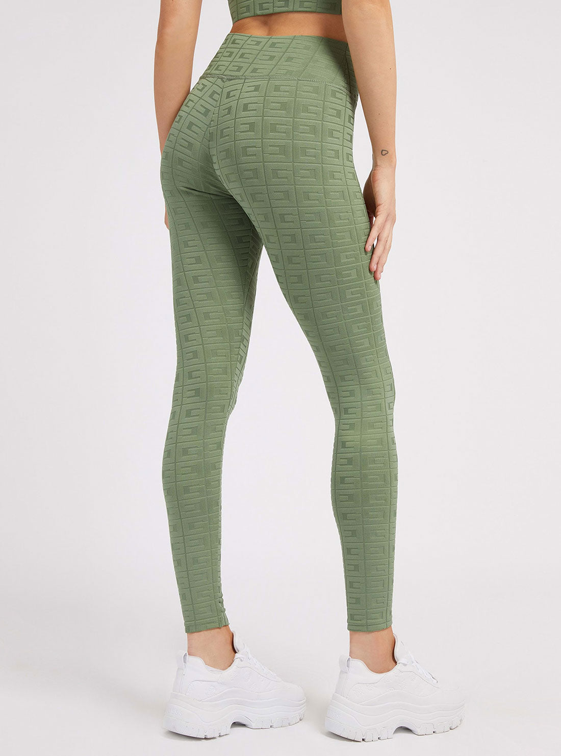 GUESS Womens  Green Dana Active Leggings V2GB06MC04Y Back View