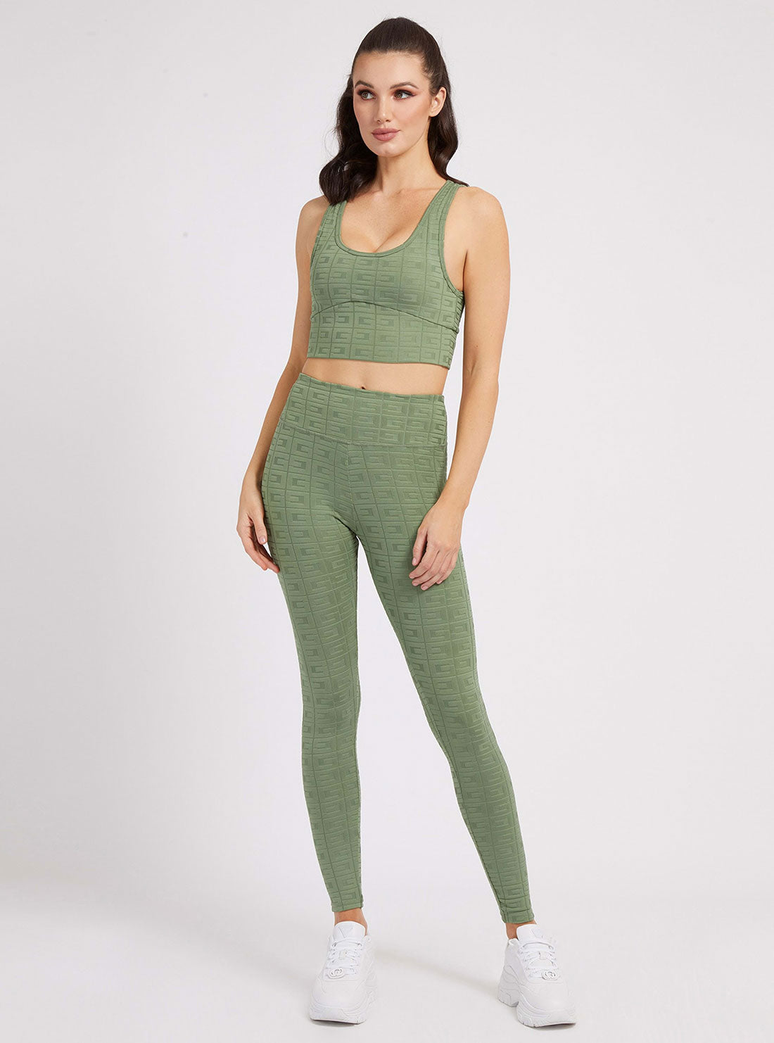 GUESS Womens  Green Dana Active Leggings V2GB06MC04Y Full View