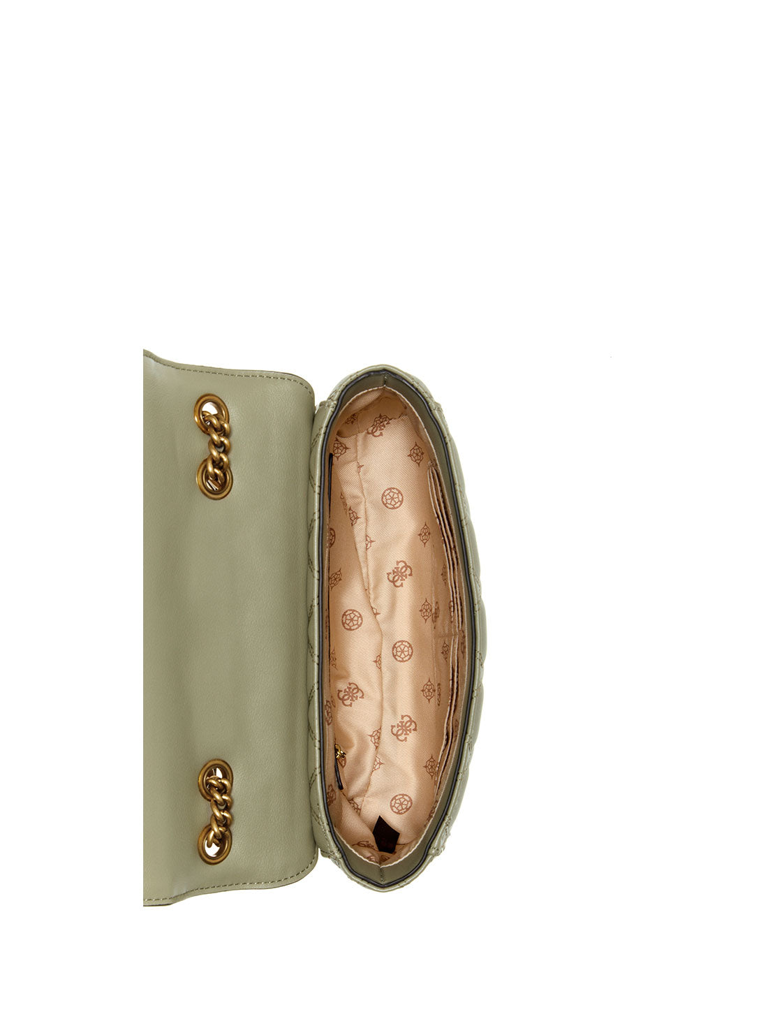 GUESS Womens Sage Green Triana Convertible Crossbody Bag QS855321 Inside View