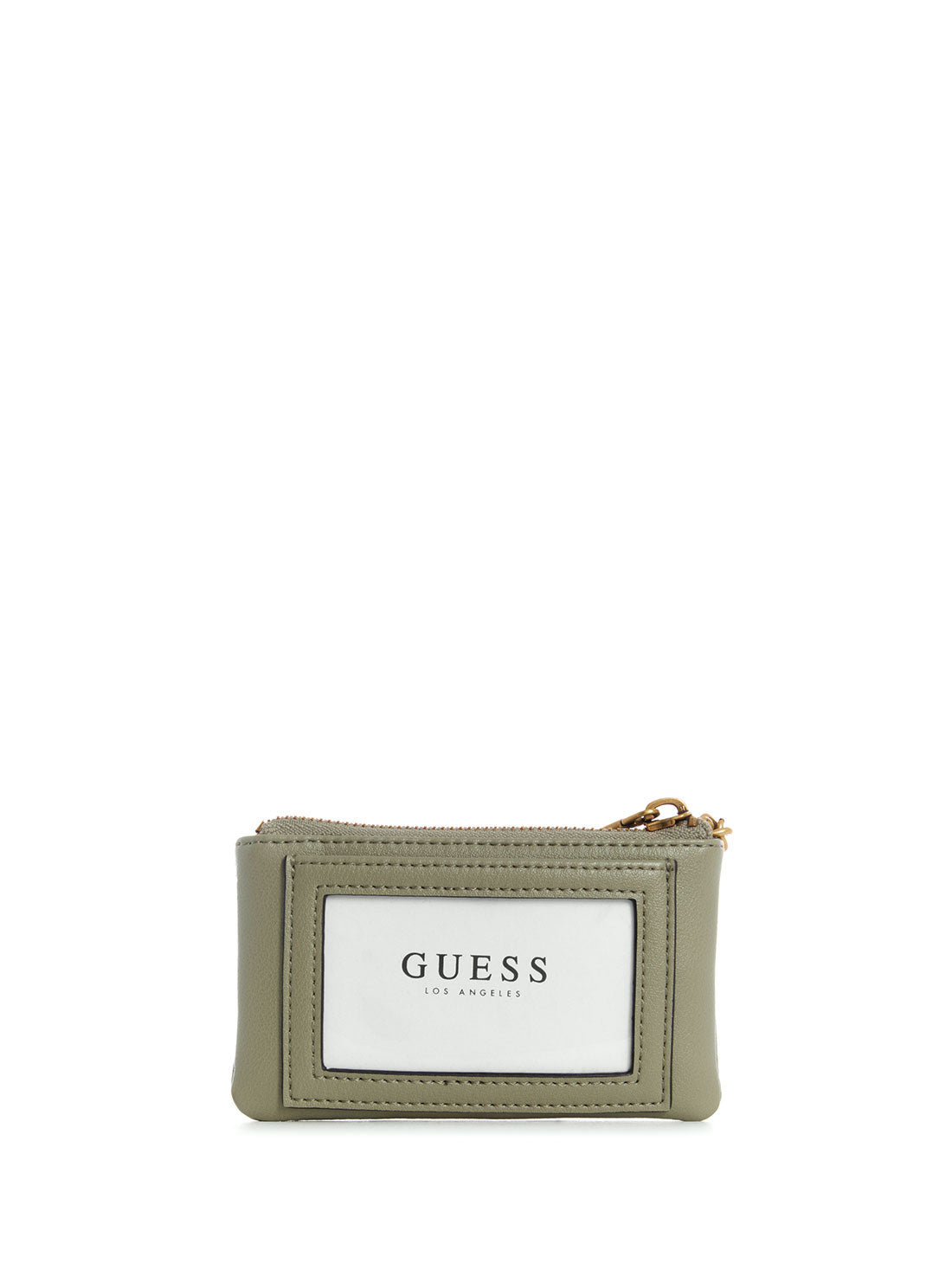 GUESS Womens Sage Green Triana Zip Pouch QS855334 Back View