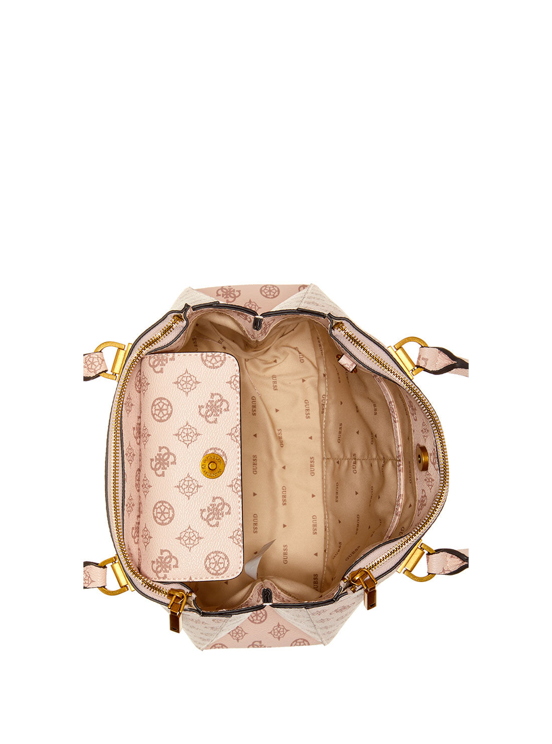 GUESS Womens Shell Centre Stage Status Satchel PB850406 Inside View
