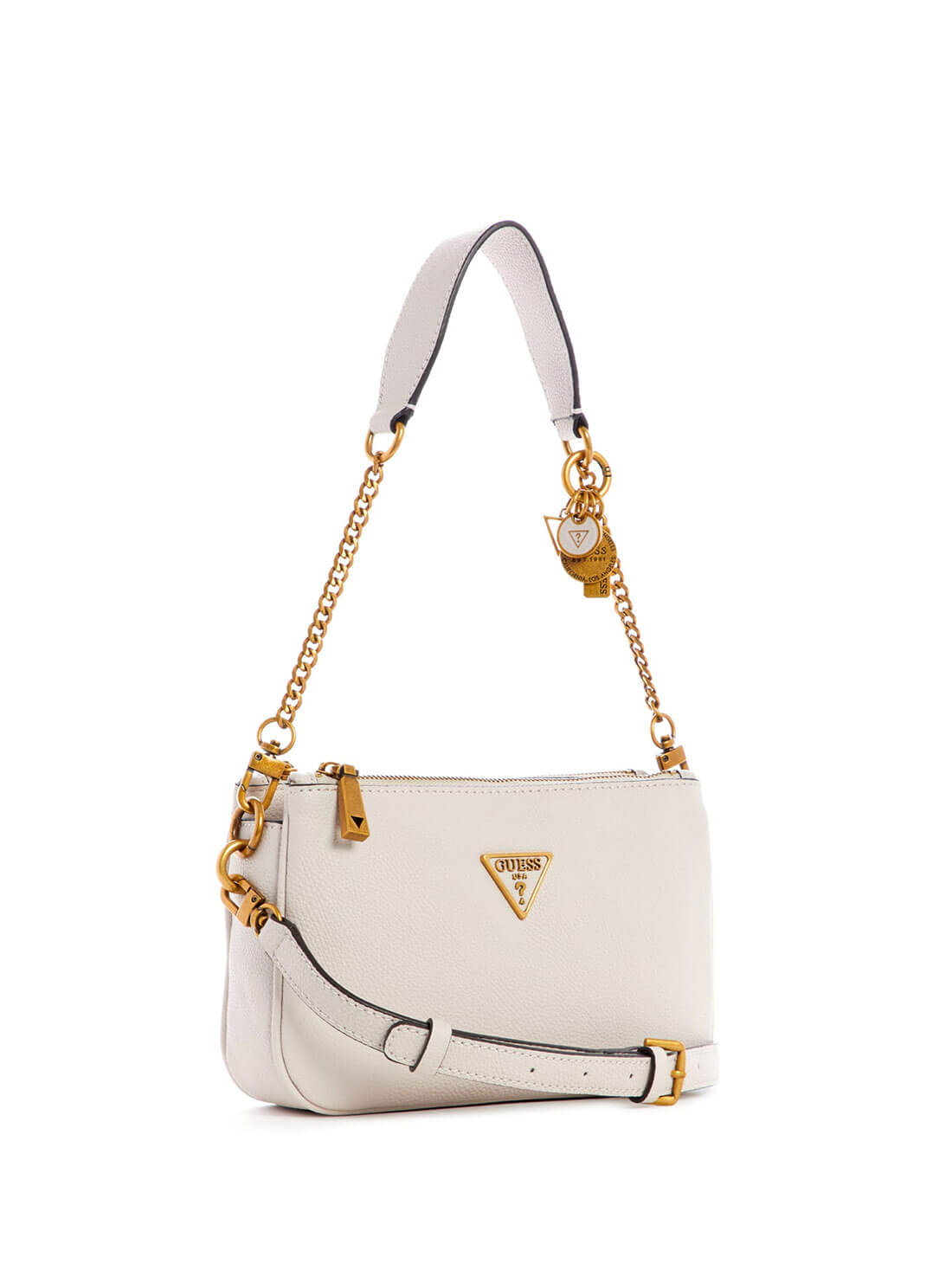 GUESS Womens  Cream Destiny Crossbody Shoulder Bag VB787818 Front Side View