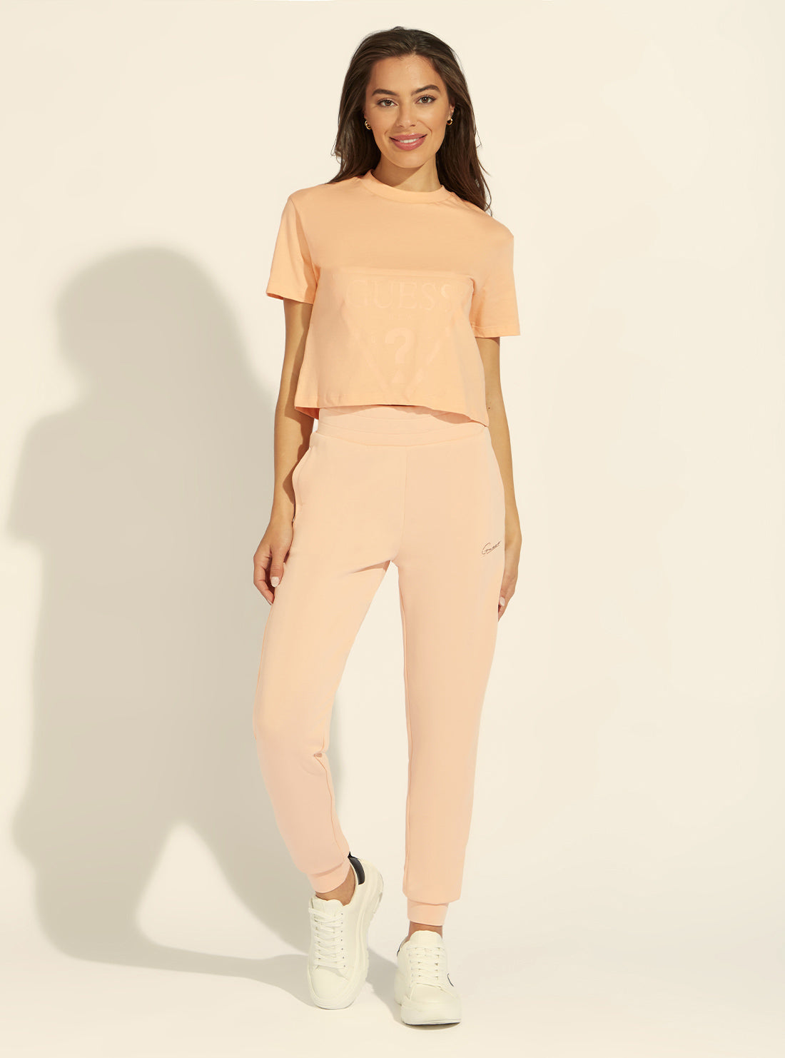 GUESS Womens  Eco Peach Effie Active Trackpants V2GB07KAYM2 Full View