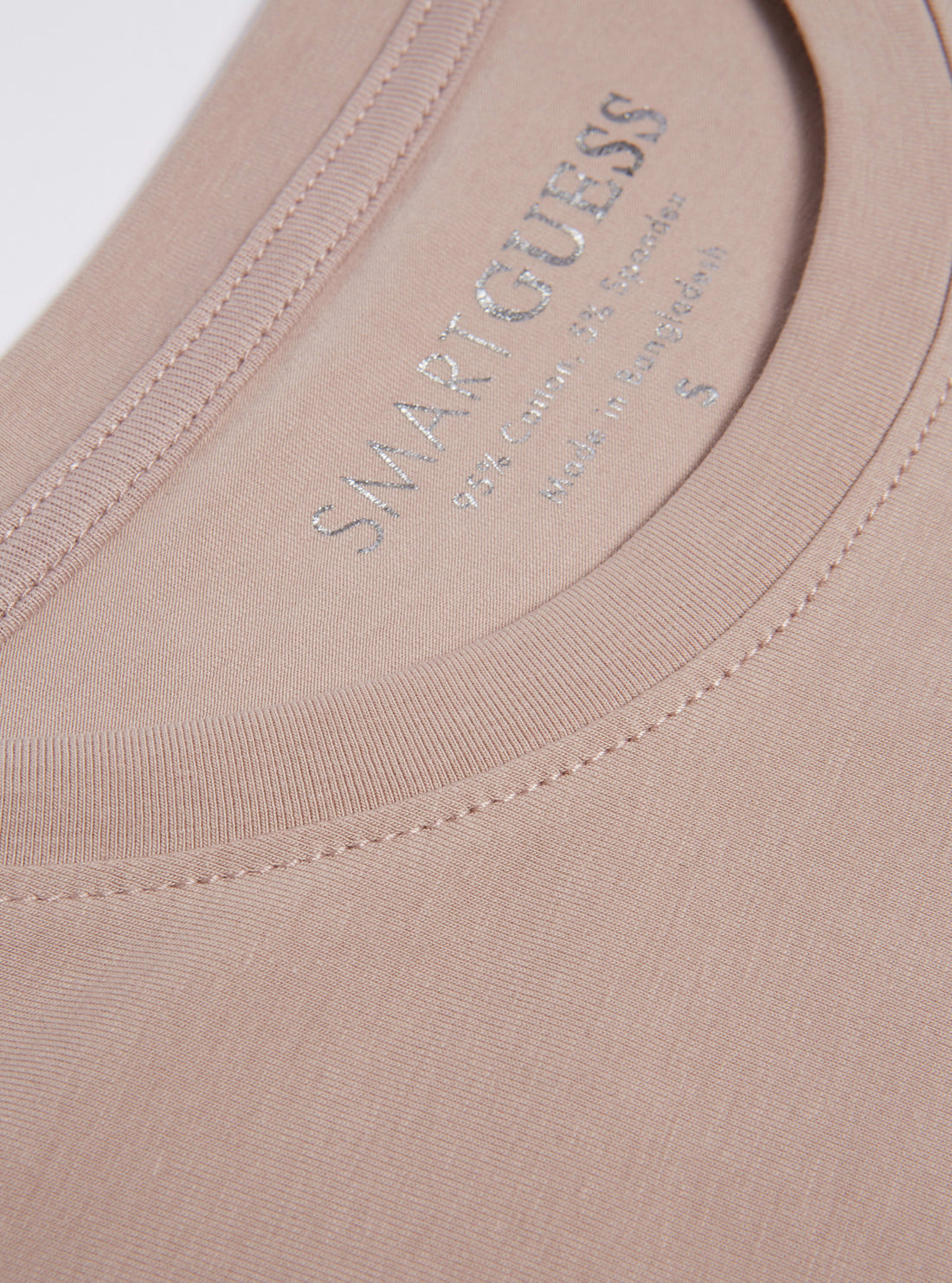 GUESS Womens Eco Pink Art Deco Logo T-Shirt W2RI20KAKZ3 Label Detail View