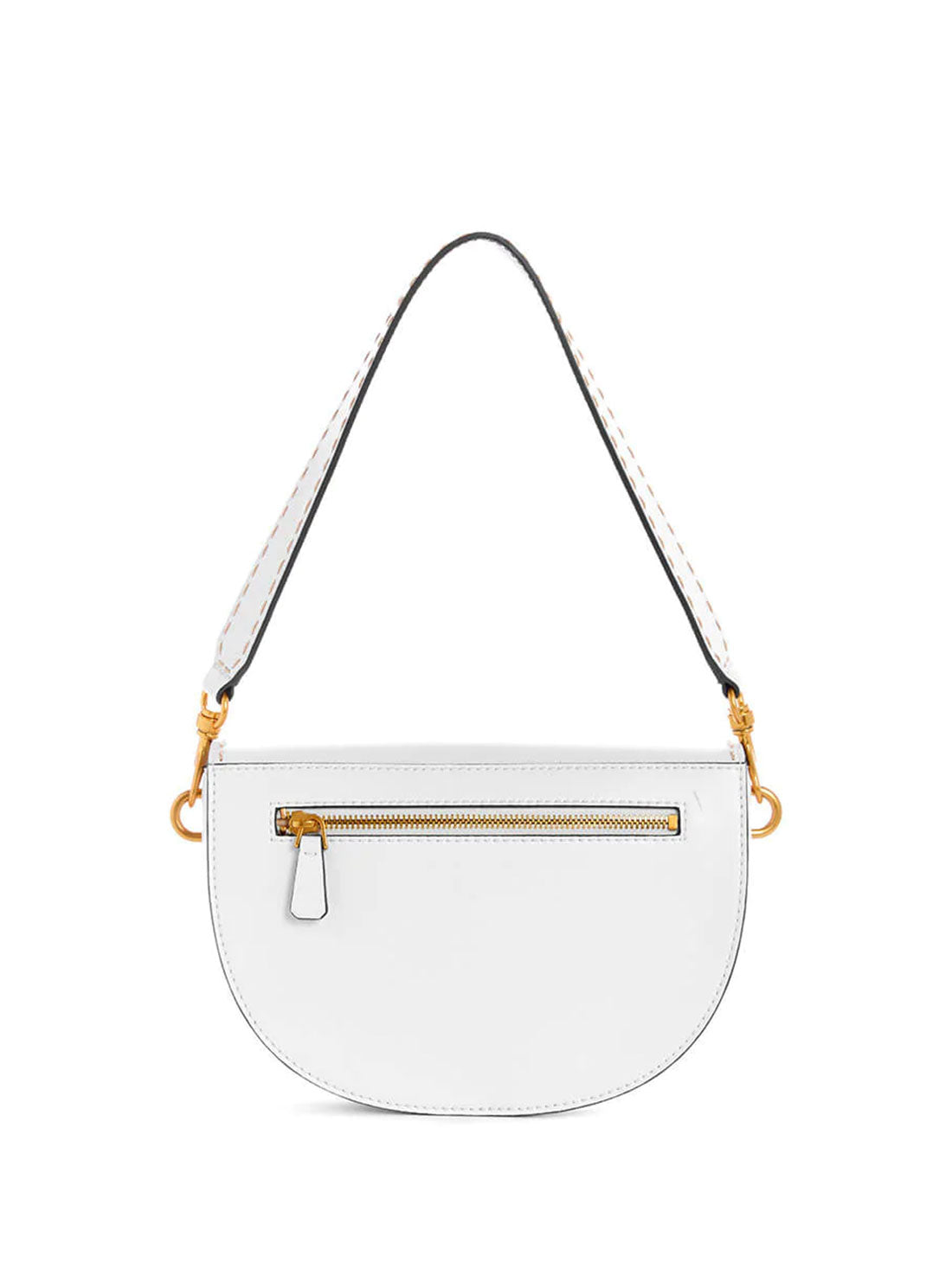 GUESS Womens  White Danna Saddle Bag ZA842019 Back View
