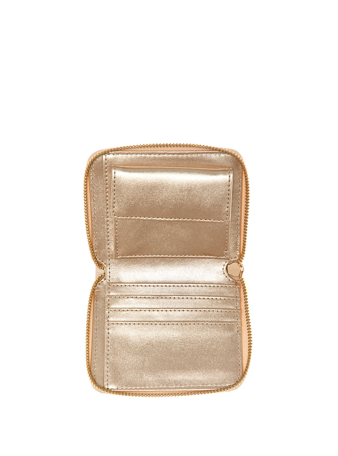GUESS Womens White Isidora Small Zip Wallet GB854737 Inside View