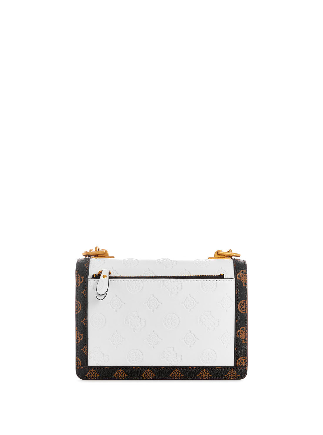GUESS Womens  White Logo Abey Crossbody Bag PB855821 Back View