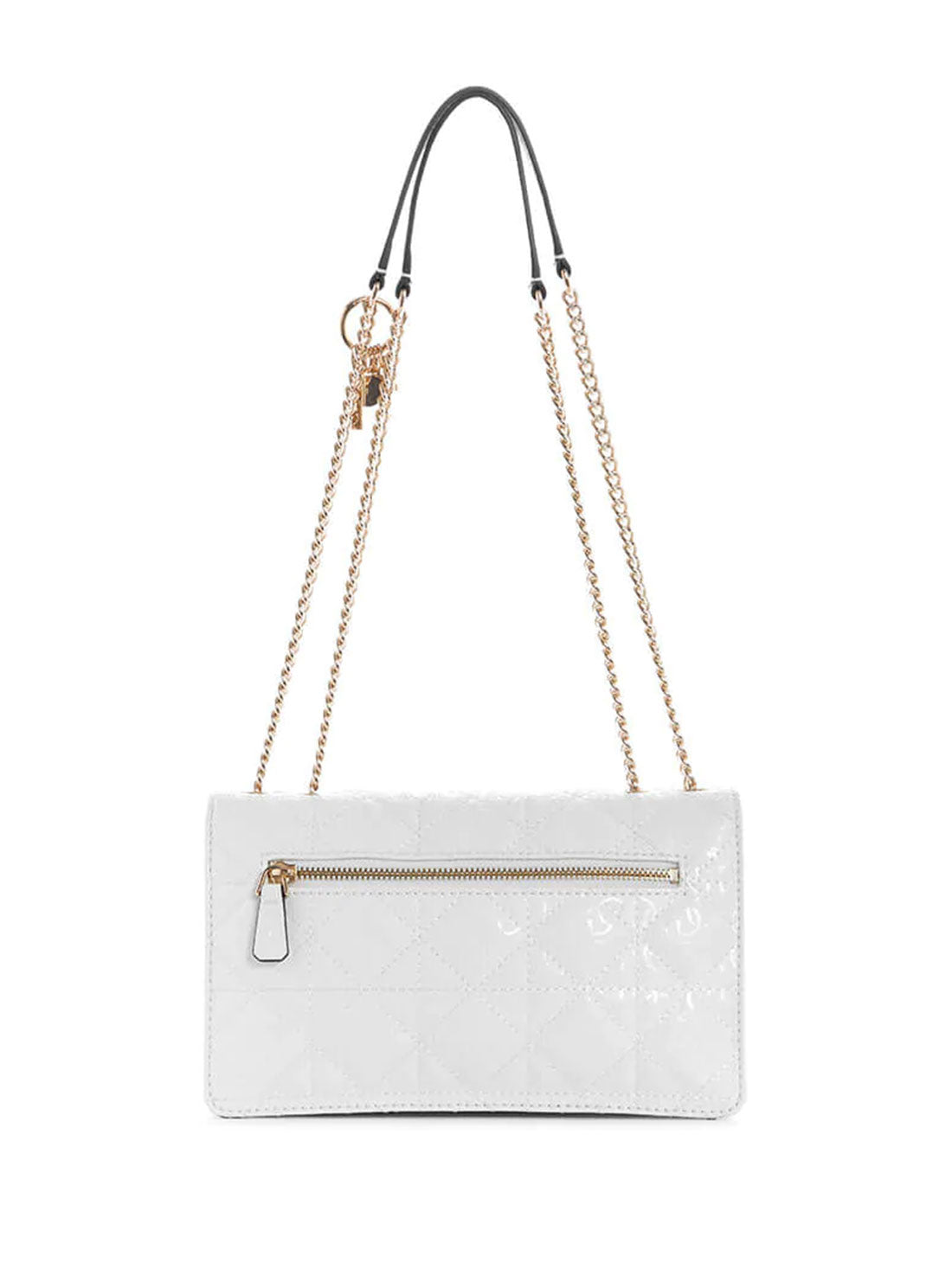GUESS Womens White Malia Convertible Crossbody Bag GG848821 Back View