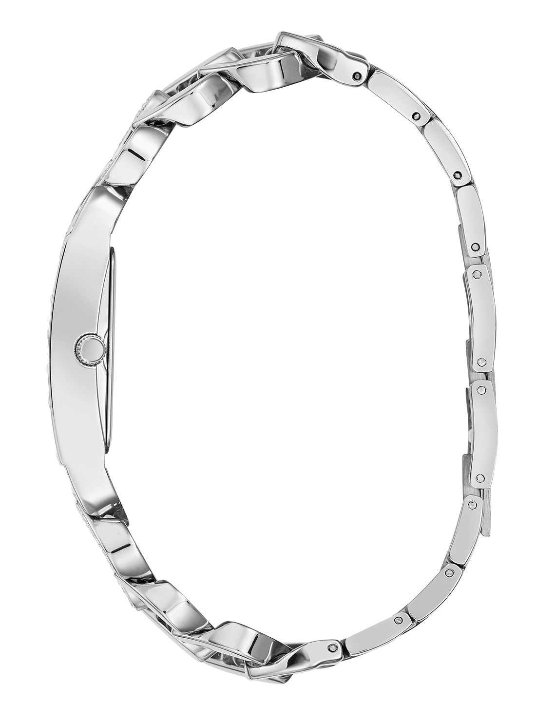 GUESS Womens Silver Starlit Glitz Multi-Chain Watch GW0298L1 Side View