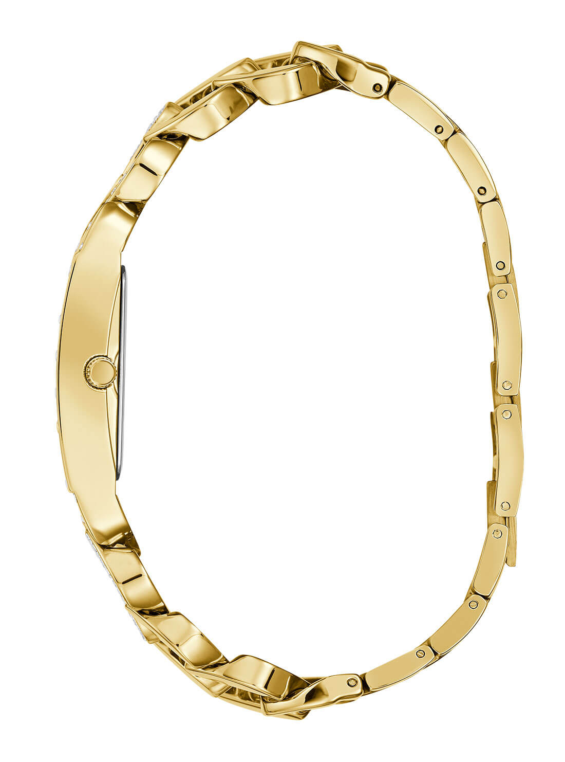 GUESS Womens Gold Starlit Glitz Multi-Chain Watch GW0298L2 Side View