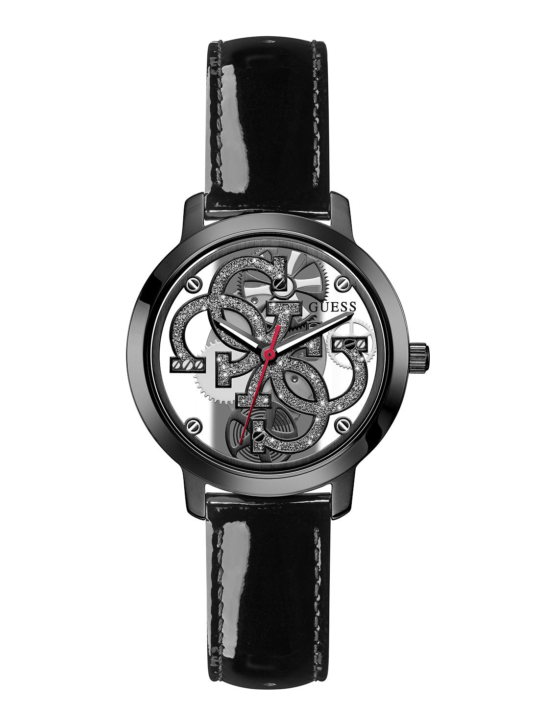 GUESS Women's Black Quattro G Champ Watch GW0301L1 Front View