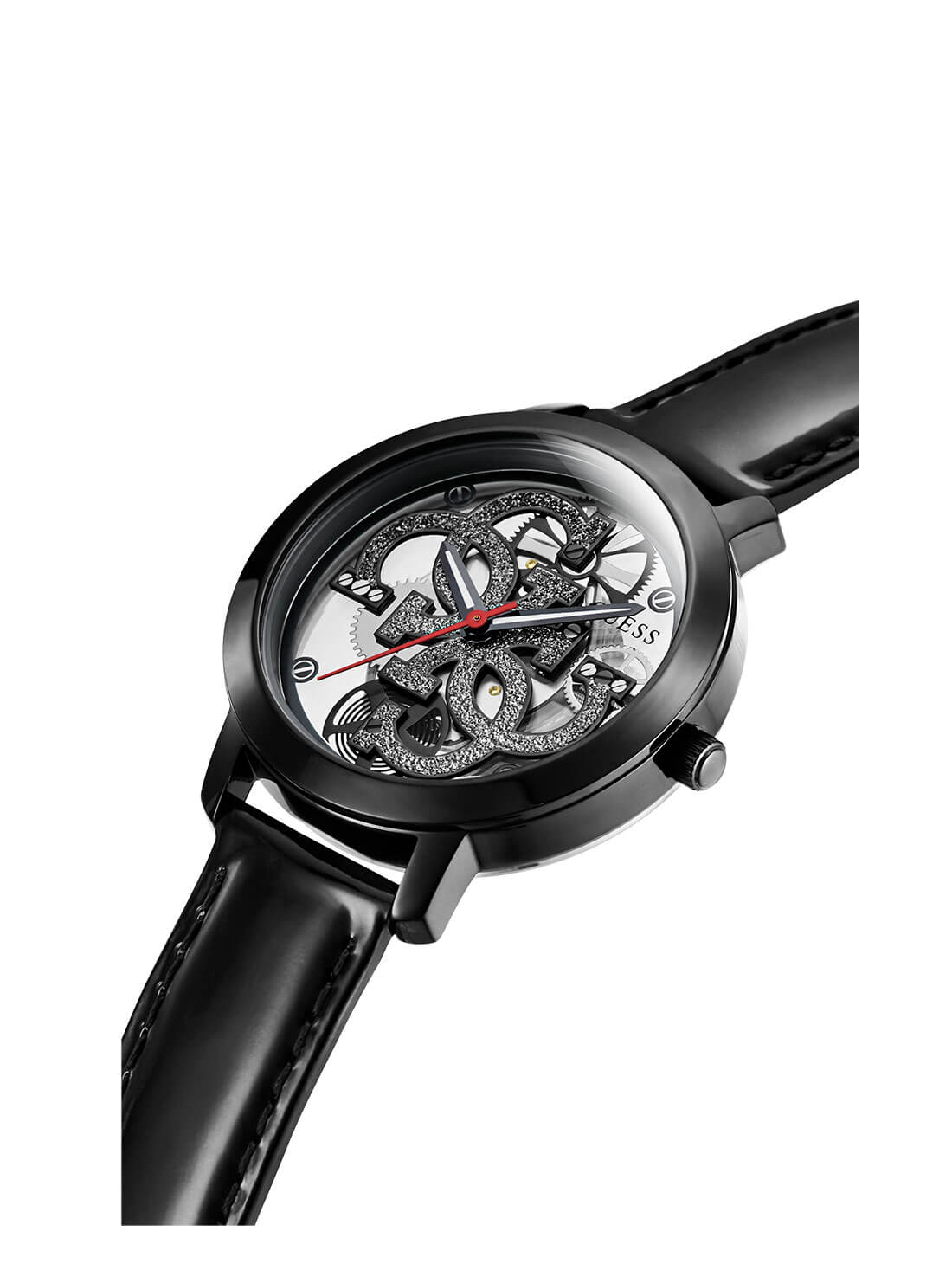 GUESS Women's Black Quattro G Champ Watch GW0301L1 Side View