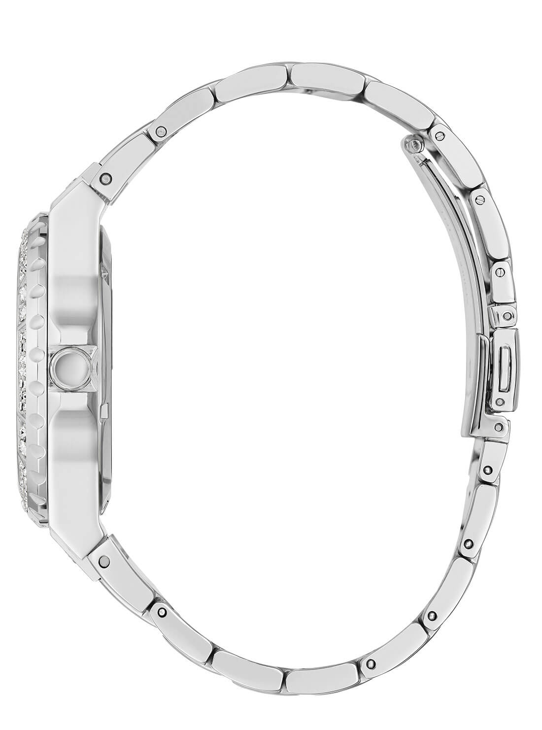GUESS Womens  Silver Glitz Reveal Watch GW0302L1 Side View