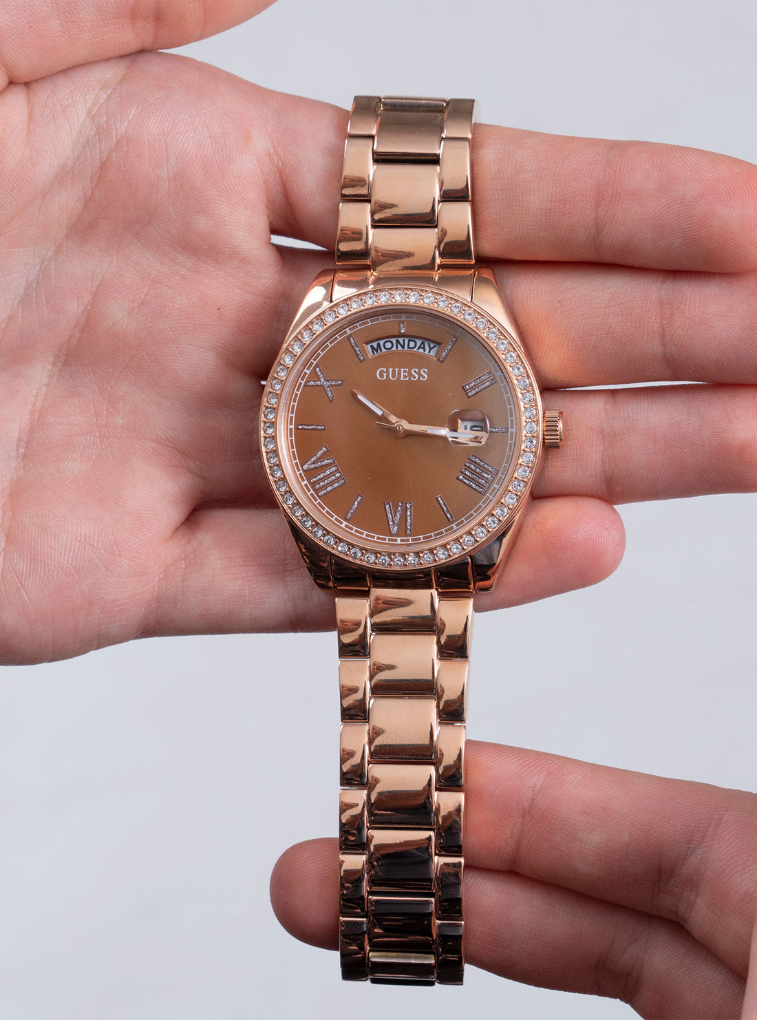GUESS Women's Rose Gold Luna Watch GW0307L3 Model View