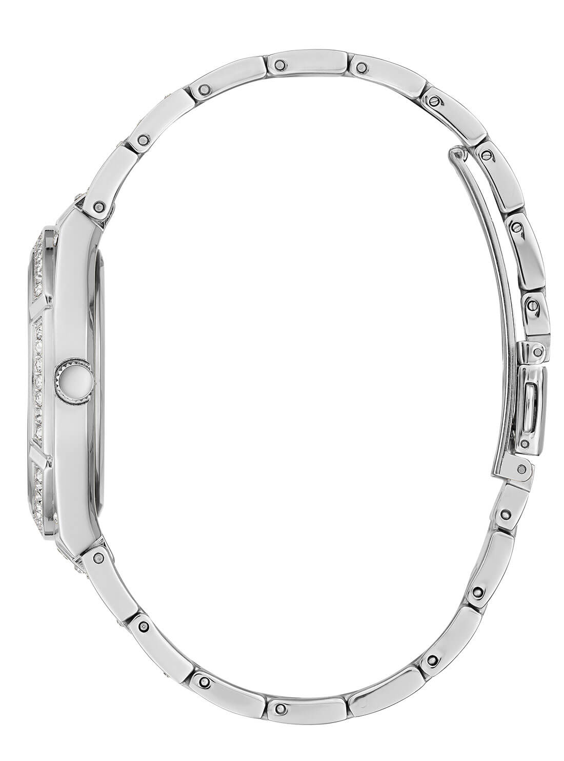GUESS Womens Silver Glitz Afterglow Watch GW0312L1 Side View