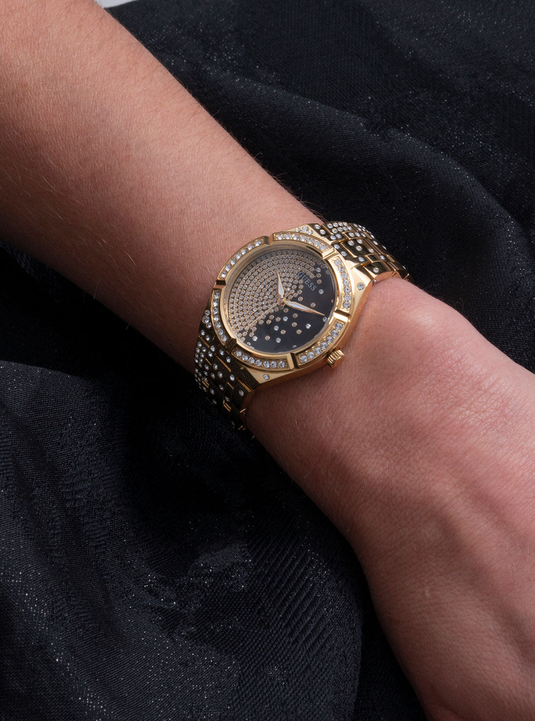 GUESS Women's Gold Glitz Afterglow Watch GW0312L2 Model View