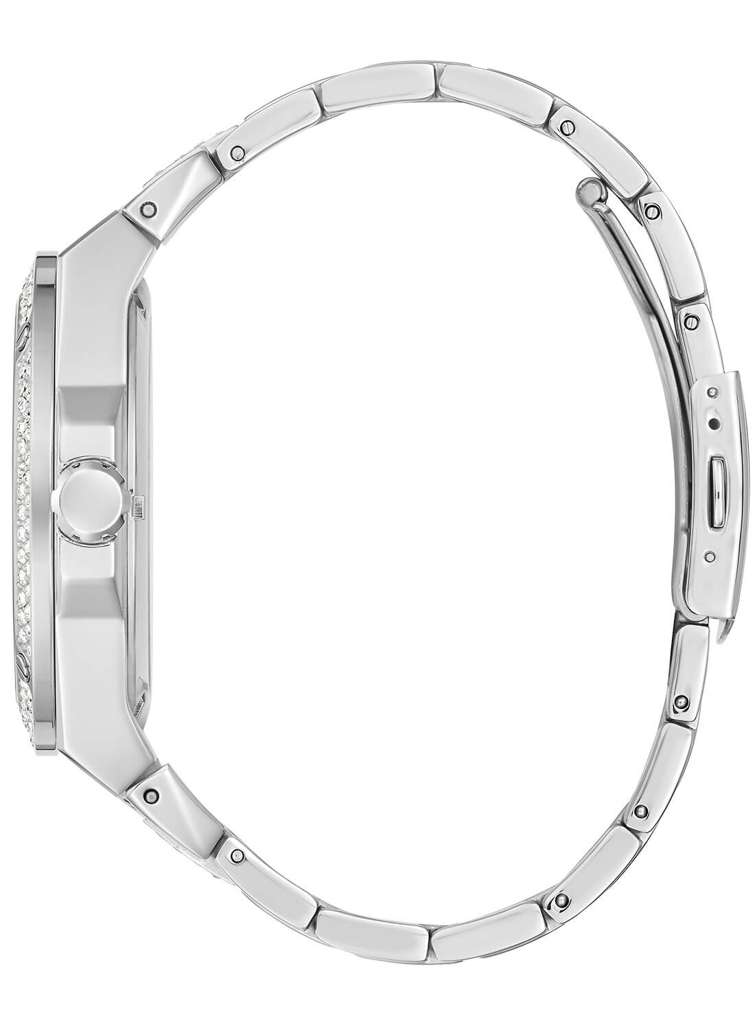 GUESS Mens Silver Big Reveal Watch GW0323G1 Side View
