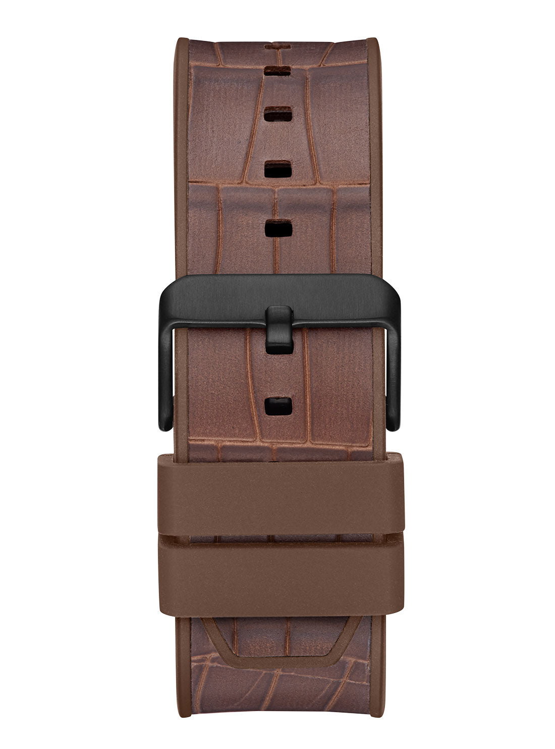 GUESS Mens Coffee Brown Venture Croco Watch GW0326G2 Back View