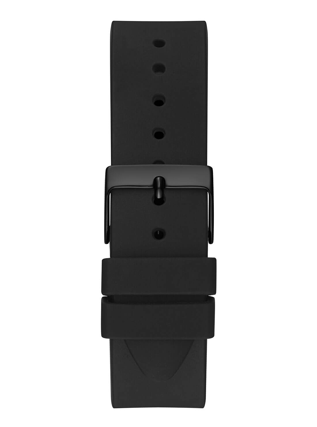 GUESS Mens Black Trilogy Leather Watch GW0337G1 Back View