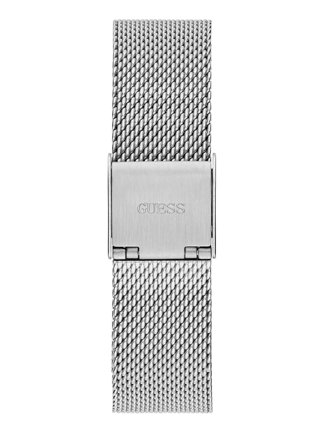 GUESS Womens Silver Square Tapestry Mesh Watch GW0354L1 Back View