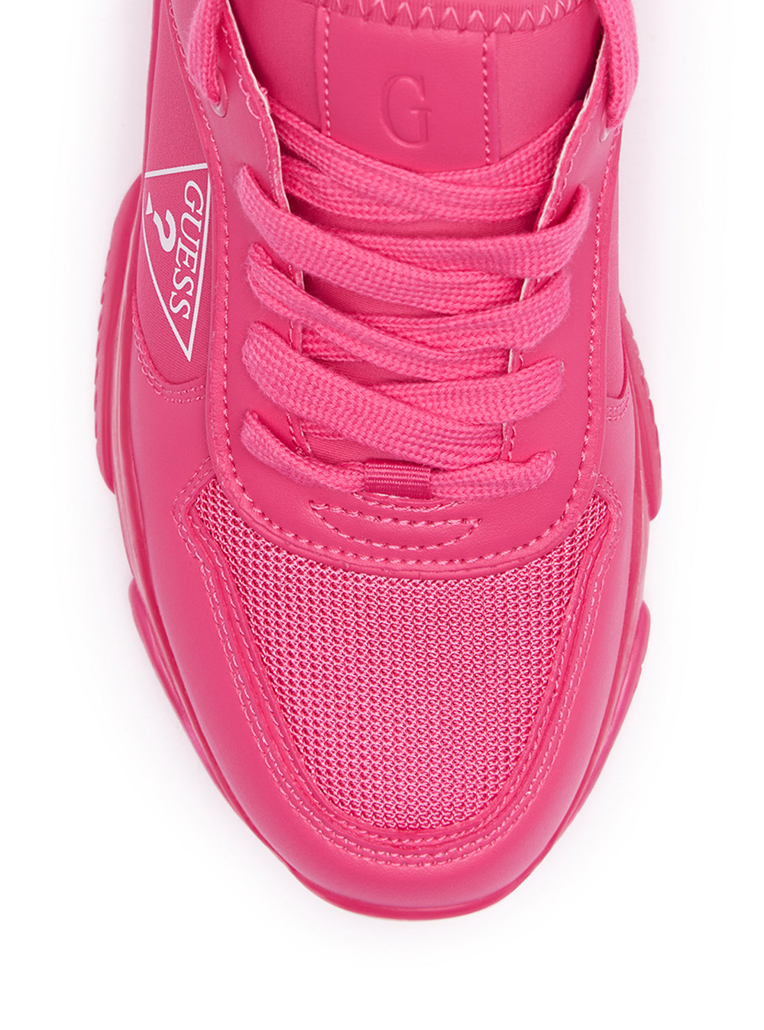GUESS Womens Pink Manys Low Top Sneakers MANYS Top View