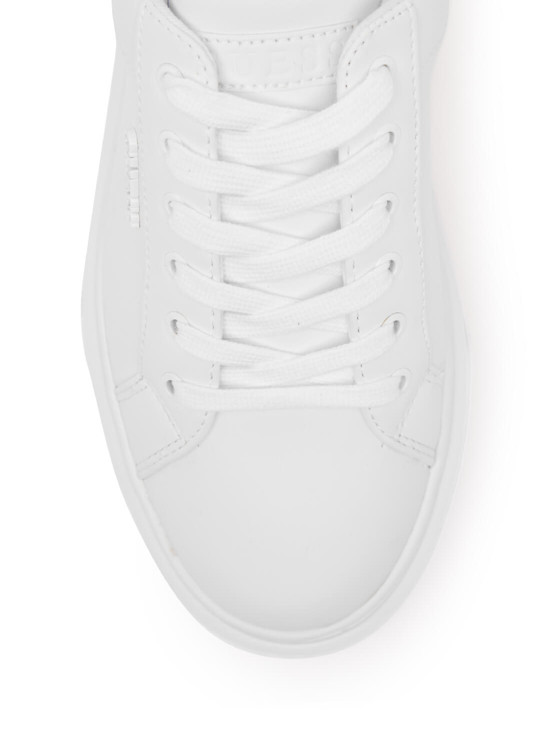 GUESS Womens White Studded Hailia Low Top Sneakers HAILIA-A Top View