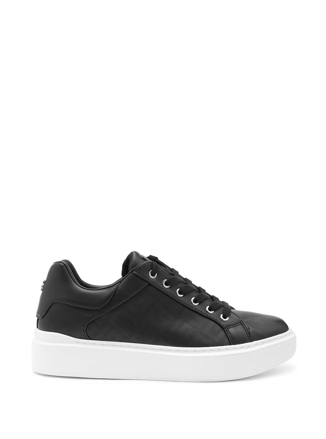 GUESS Womens Black Ivee G-Logo Low Top Sneakers IVEE-A Side View