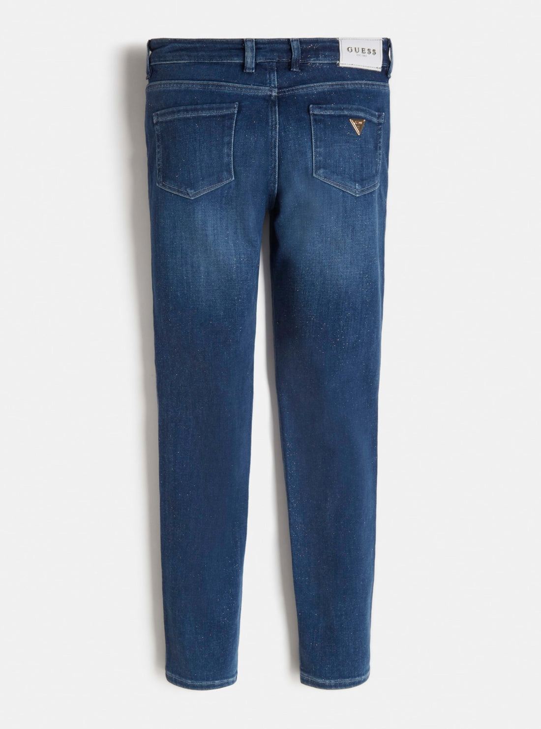GUESS Kids Girls Glitter Blue Denim Jeans (7-16) J1BA08D4AK0 Back View