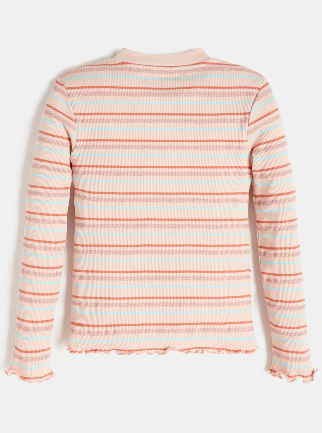 GUESS Big Girls Dancing Pink Lurex Stripe T-Shirt (7-16) J1BI23KAJX0 Back View