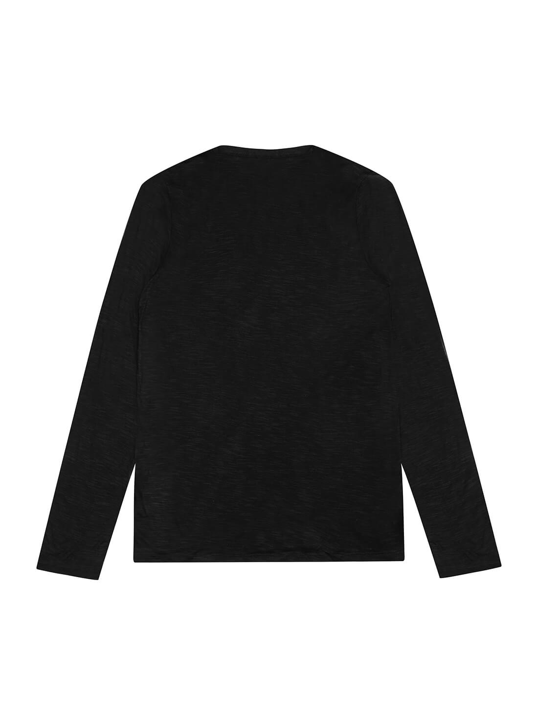 GUESS Big Girls Black Fashion Girl Long Sleeve T-Shirt (7-16) J1YI13KAQ20 Back View