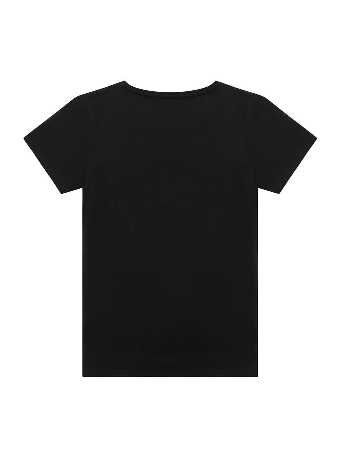 GUESS Big Girls Black Triangle Logo T-Shirt (7-16) J73I56K8HM0 Back View